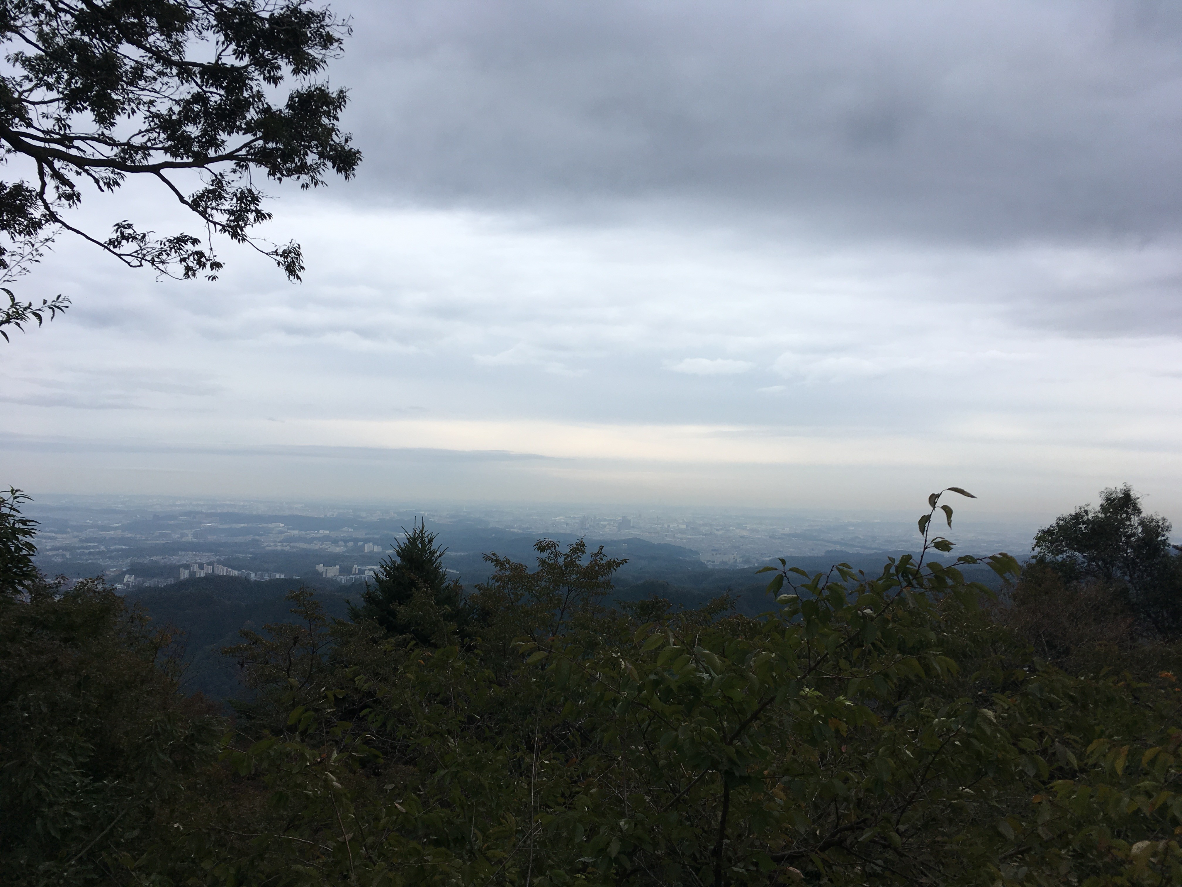 高尾山ケーブルカー駅展望台からの景観